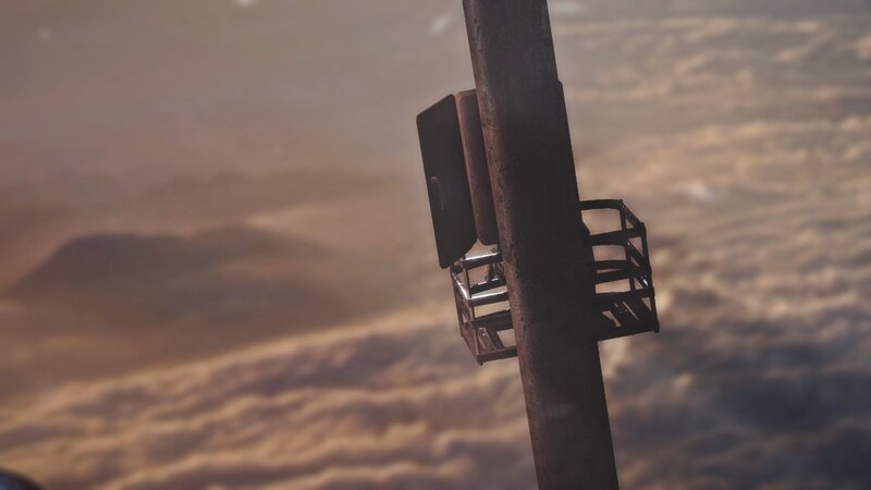 Rusted Pole with Platform