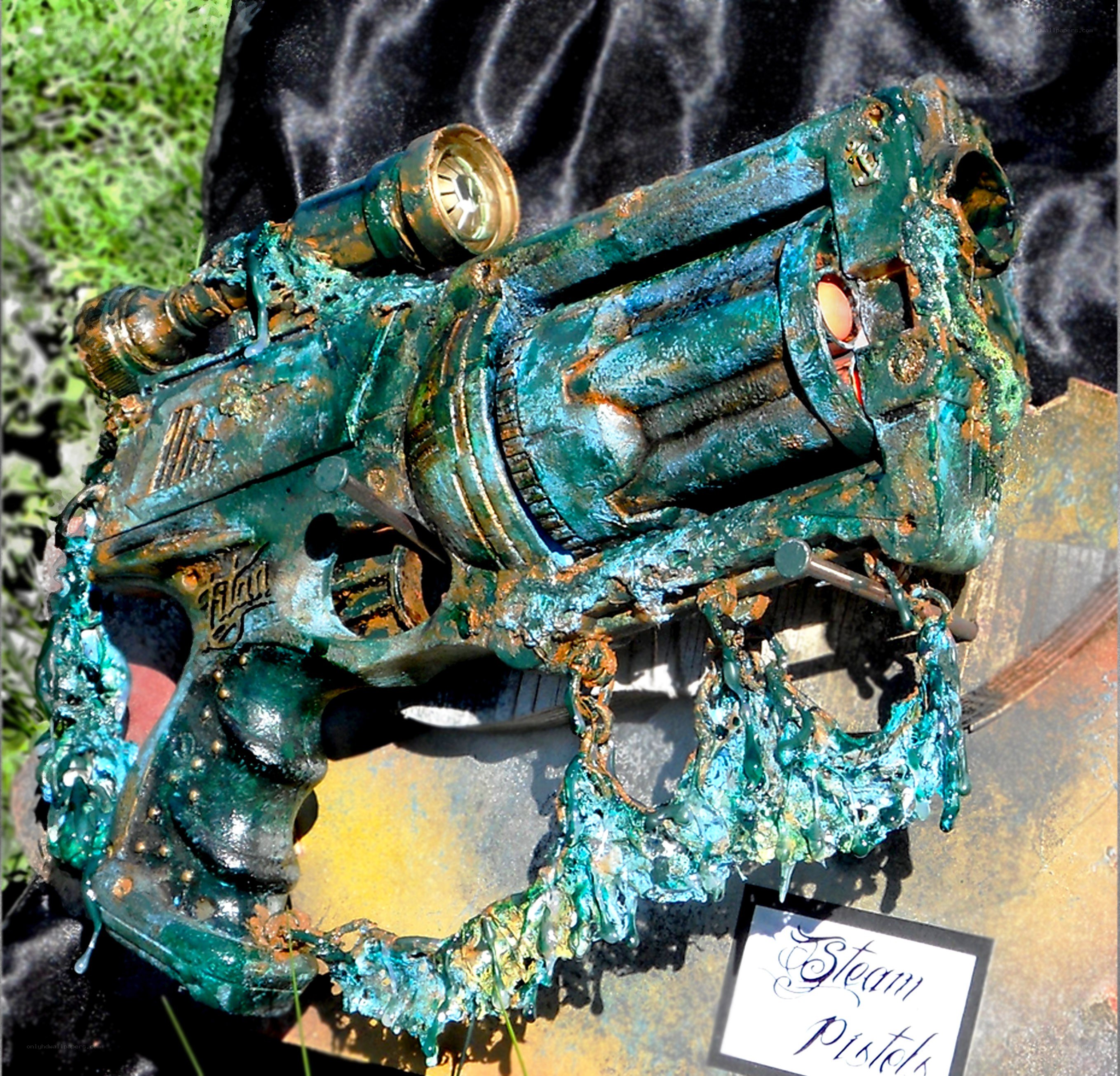 Rusted steam punk pistol