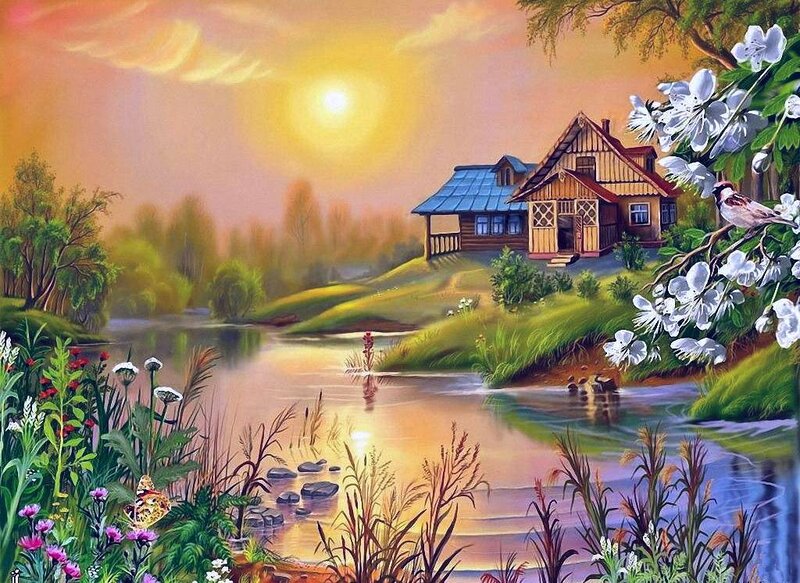 Rustic Cabin by the River