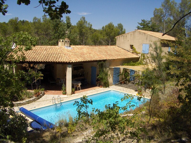 Rustic house with pool and garden