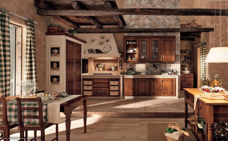 rustic kitchen interior