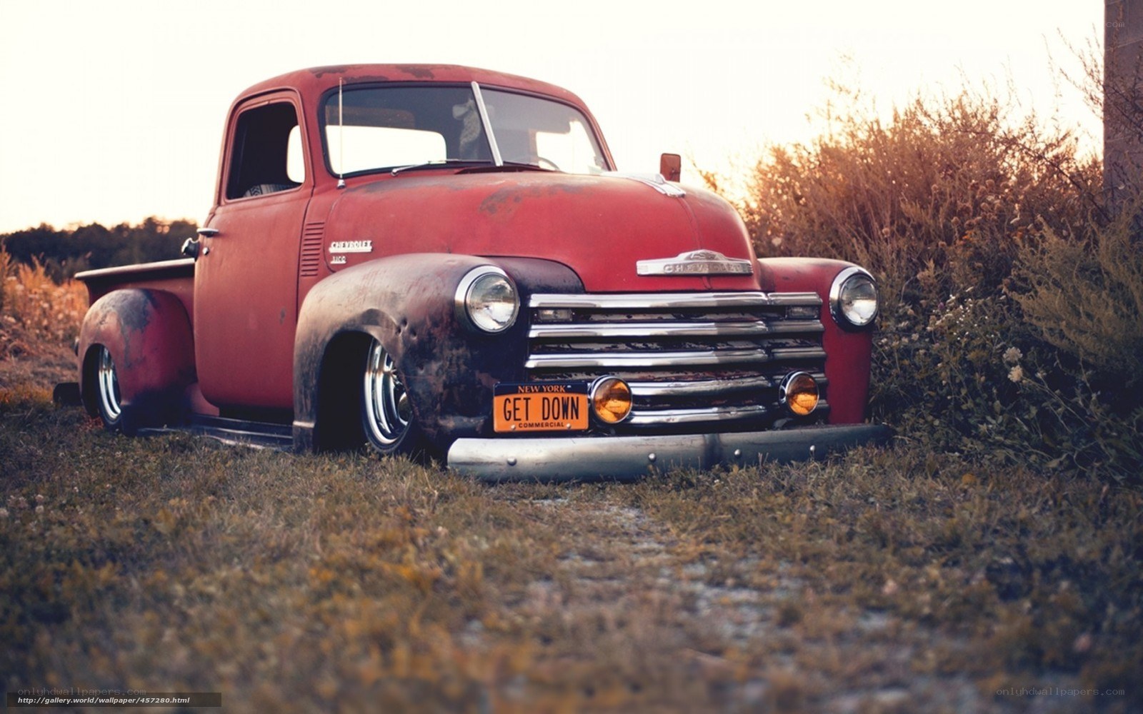 rustic red vintage truck