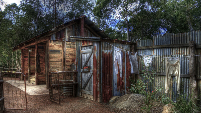 Rustic Shed with Laundry — Brown