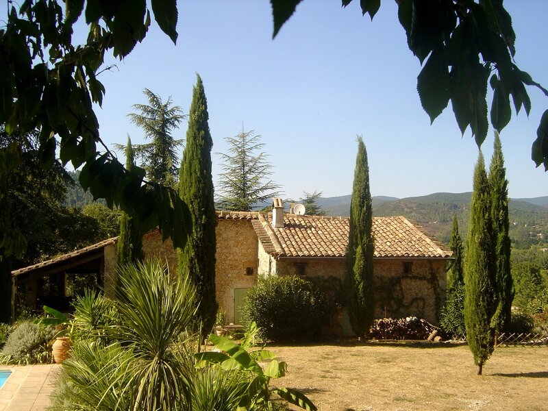 Rustic stone house in countryside
