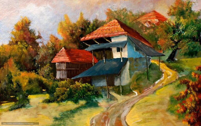 Rustic village scene