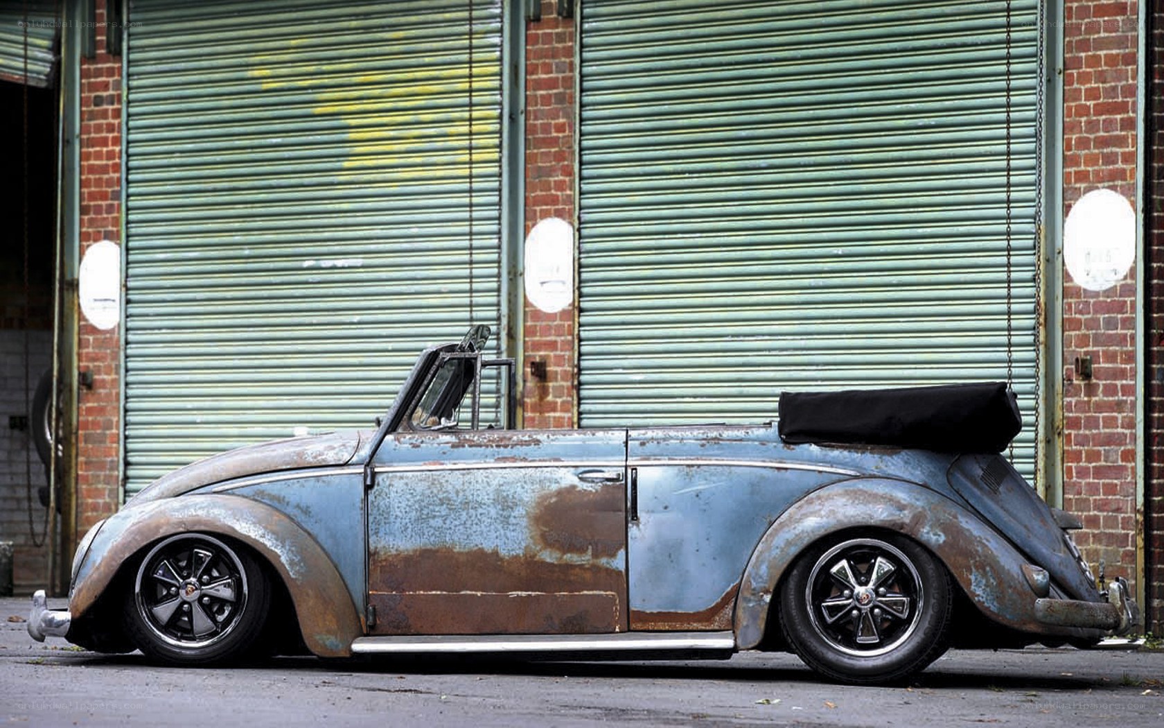 Rustic vintage Beetle convertible