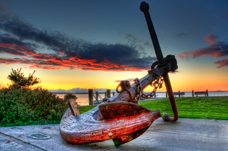Rusty Anchor on Concrete