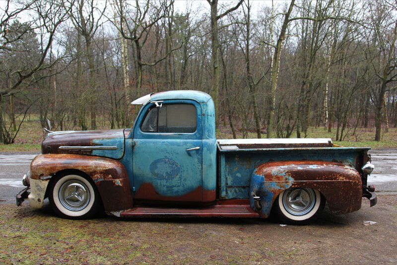 Rusty Blue Pickup Truck