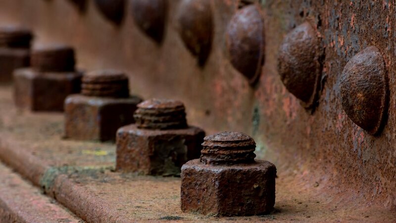 Rusty Bolts on Metal — Brown