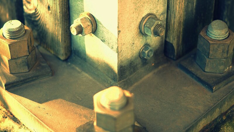 Rusty Bolts on Metal
