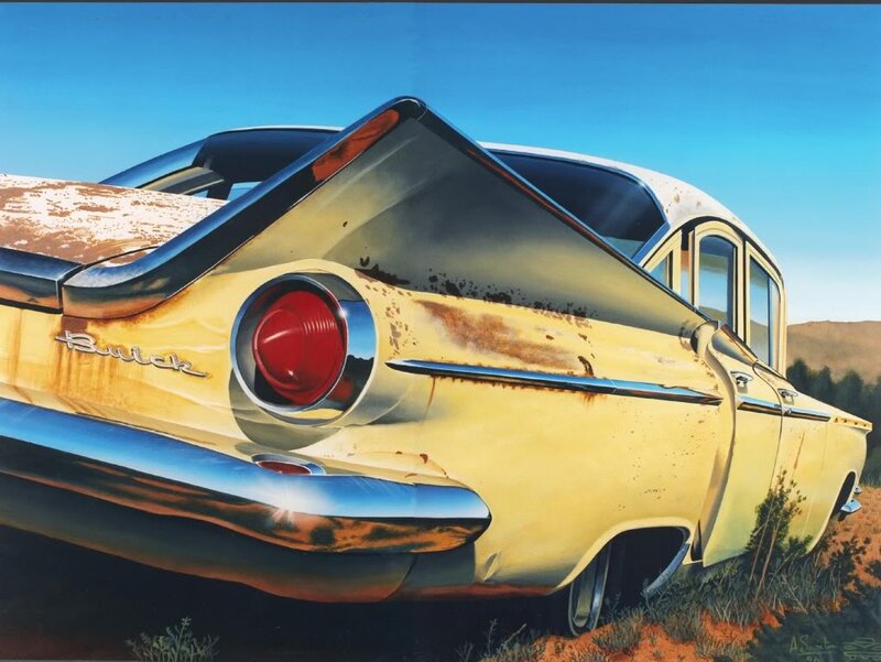 Rusty Buick in the desert