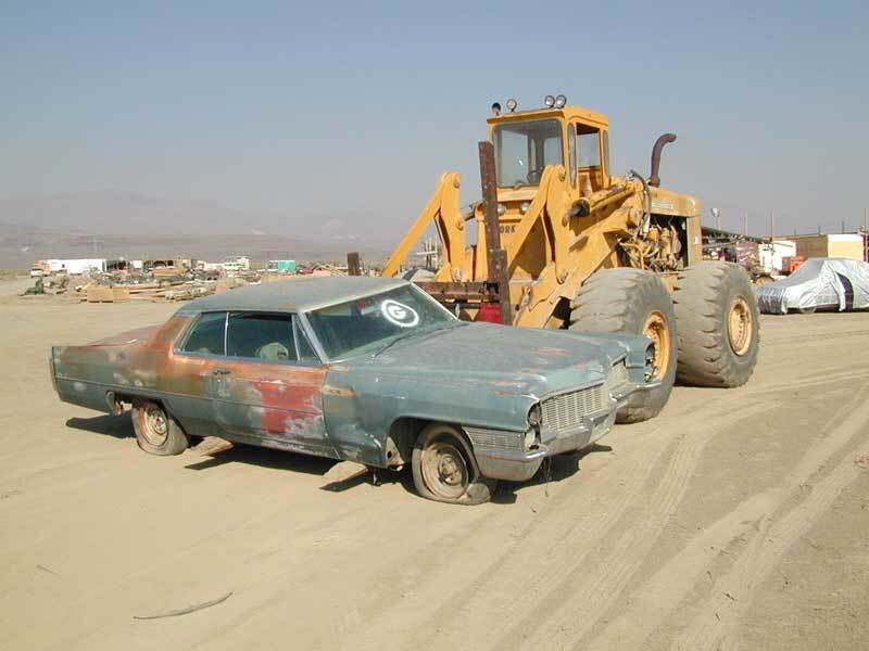 Rusty Car and Bulldozer