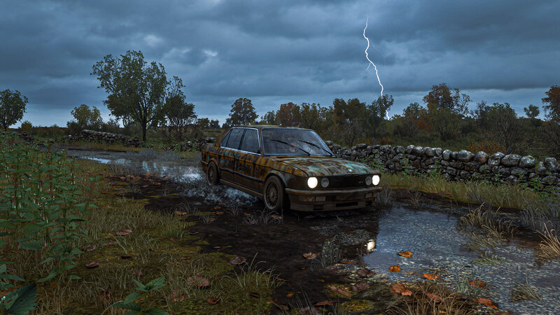 Rusty Car in Mud