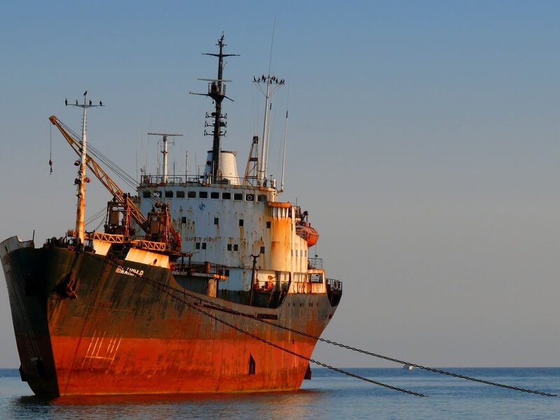 Rusty Cargo Ship