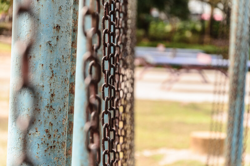 Rusty Chain and Pole
