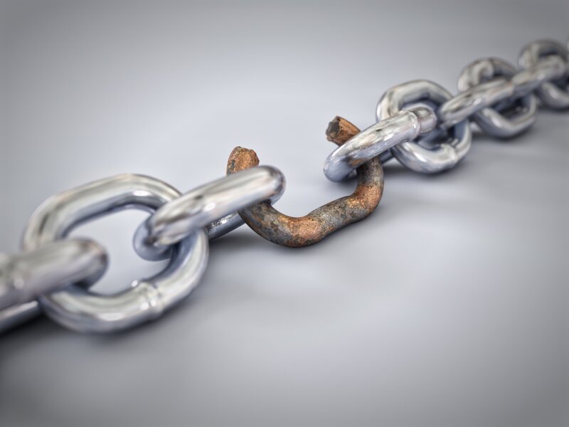 Rusty Chain Link — Gray