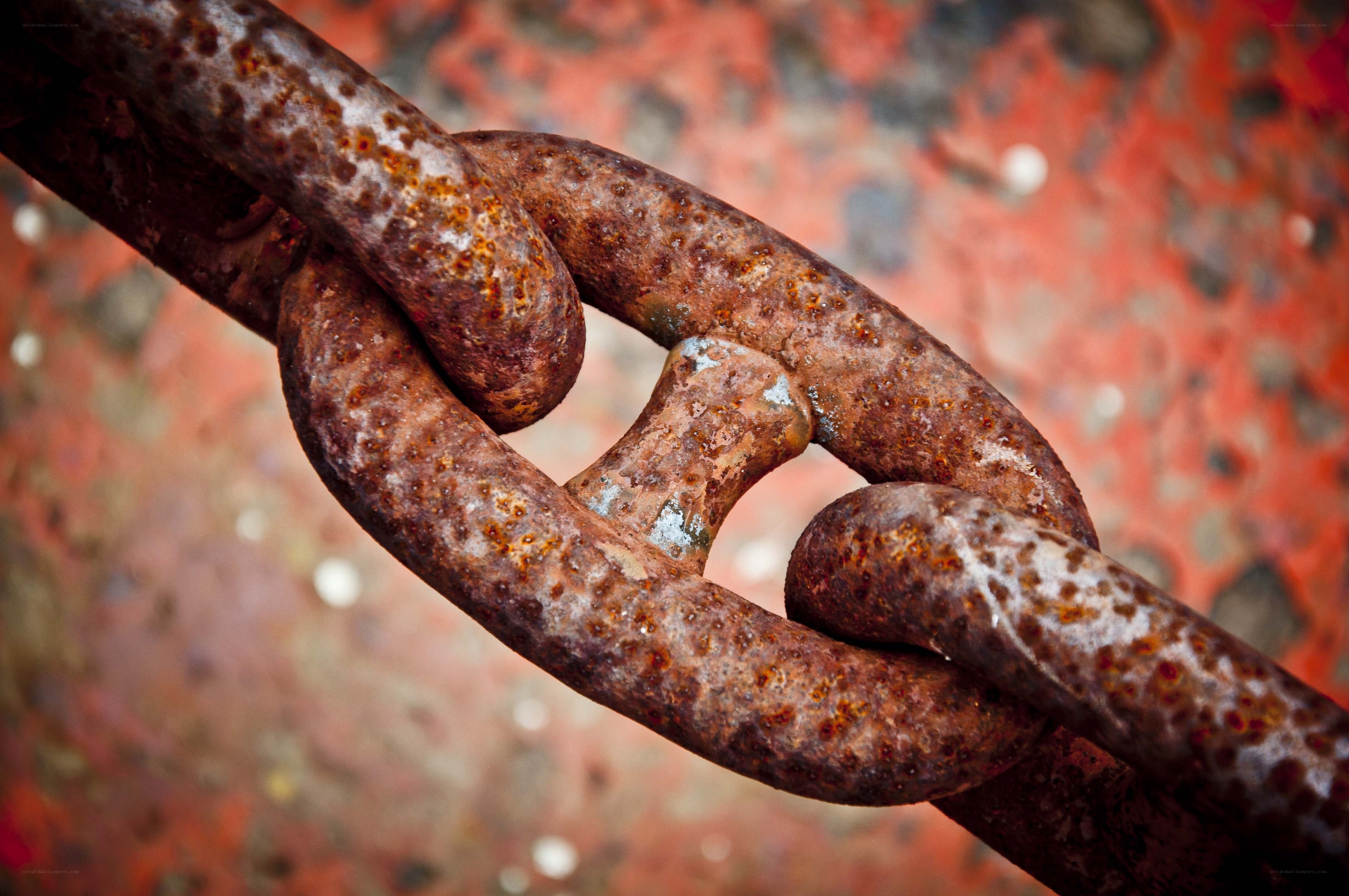 rusty chain links