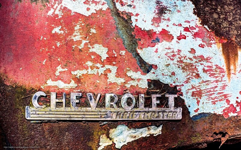 Rusty Chevrolet emblem