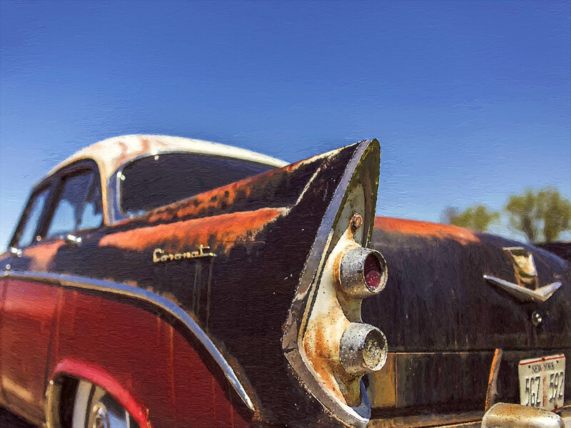 Rusty Classic Car — Blue