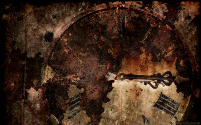 rusty clock face