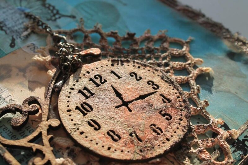 Rusty Clock Face — Brown, Decayed