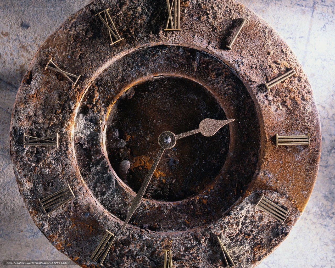 Rusty clock face