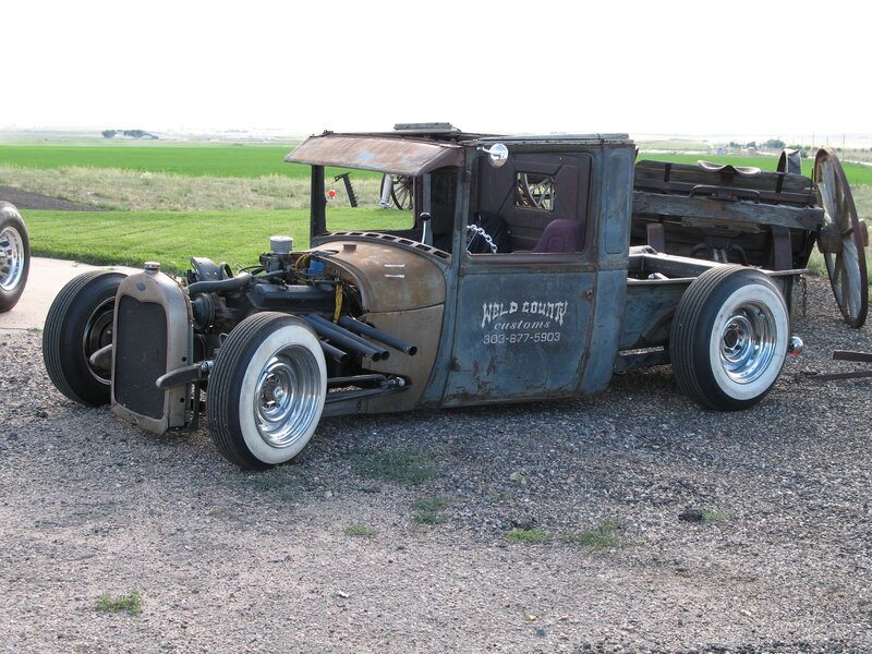 rusty custom hot rod truck