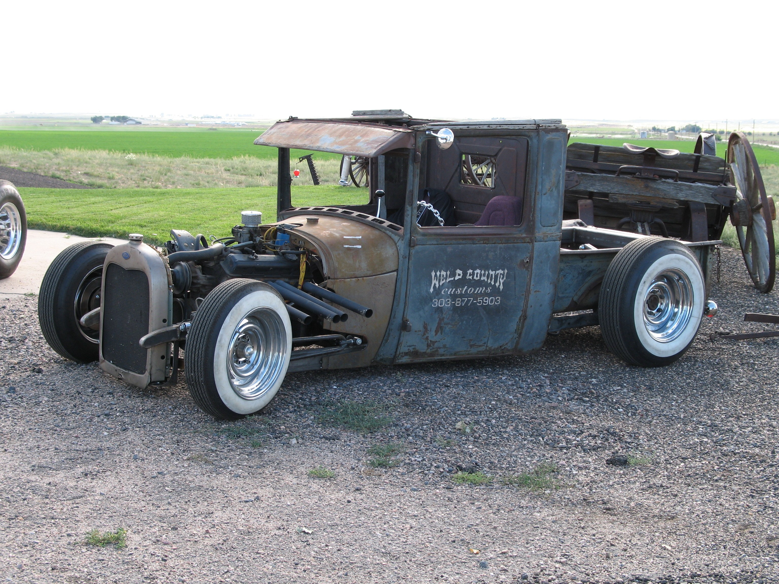 rusty custom hot rod truck