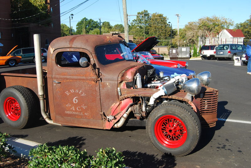 Rusty Custom Pickup Truck — Brown, Outdoor
