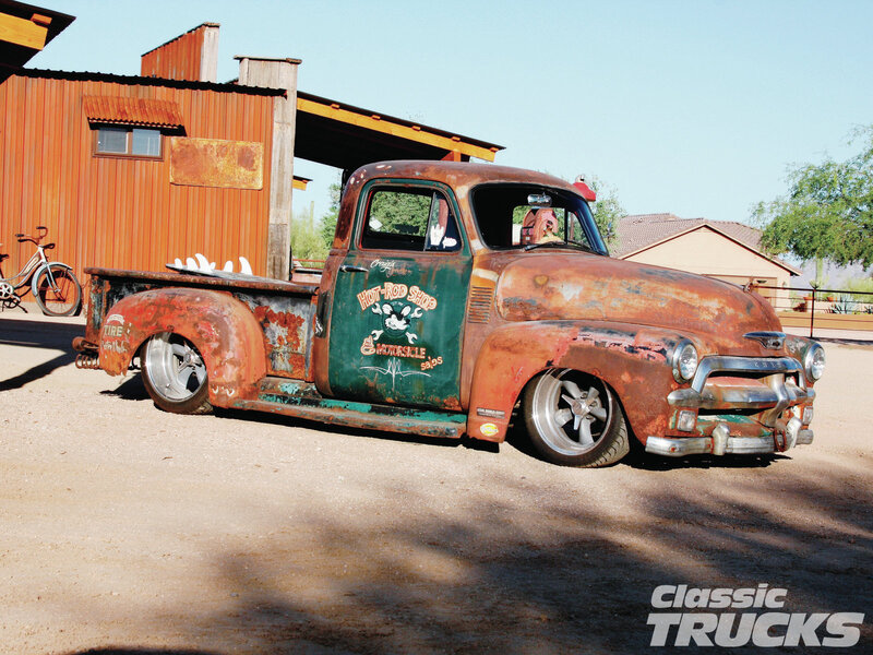Rusty Custom Pickup Truck — Brown