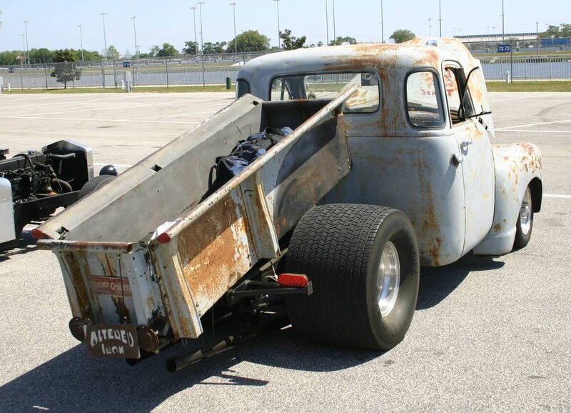 Rusty Custom Pickup Truck — Gray, Dusty