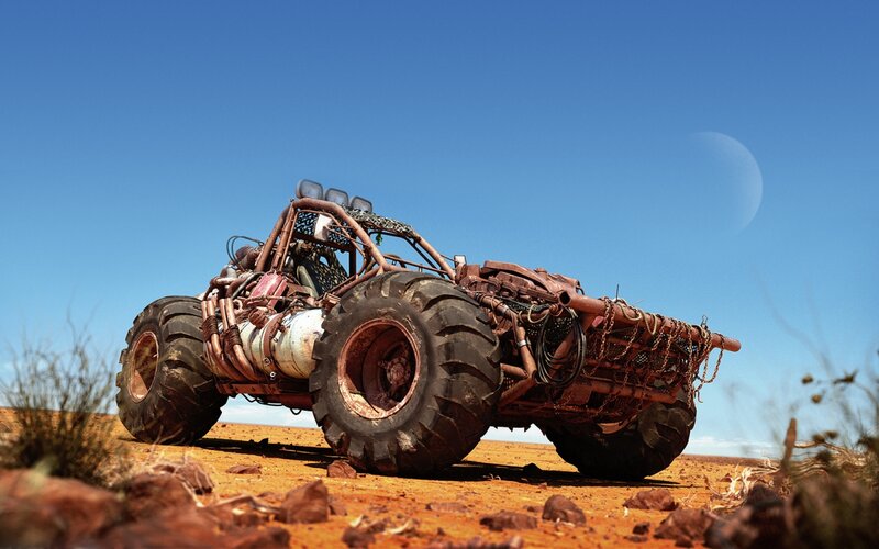 Rusty Desert Vehicle — Blue