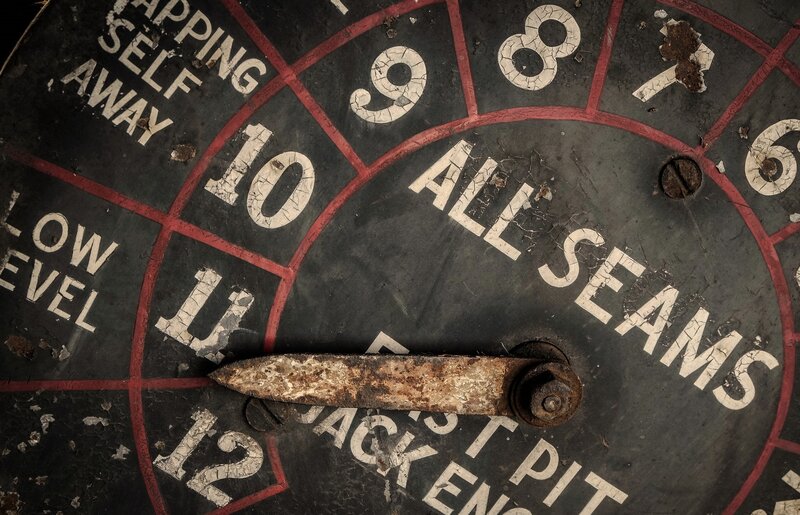 Rusty Dial with Numbers