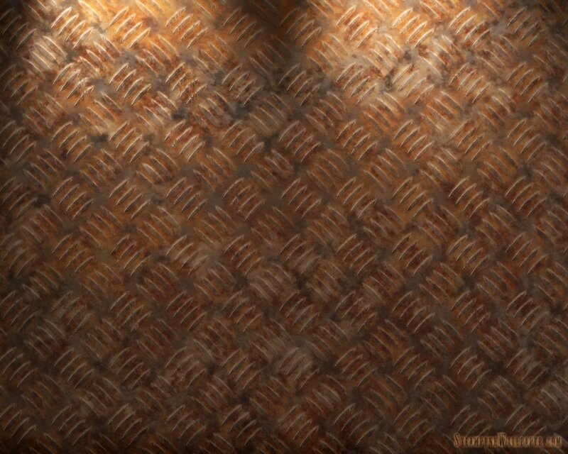 Rusty Diamond Plate — Brown, Industrial, Photograph, Metal, Texture