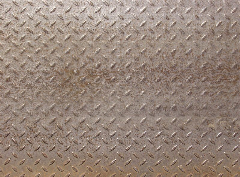 rusty diamond plate surface