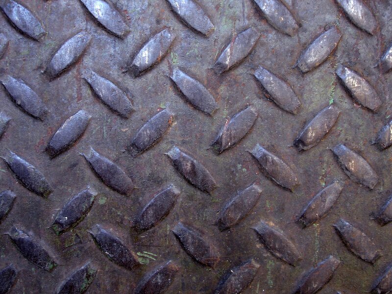 rusty diamond plate texture