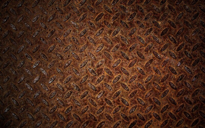 rusty diamond plate texture