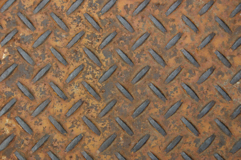 rusty diamond plate texture