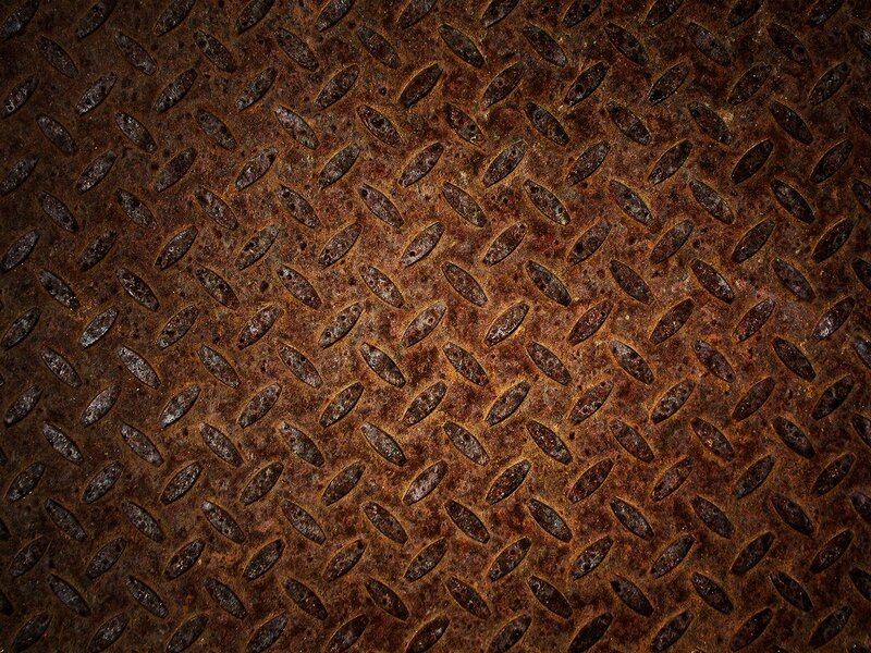 rusty diamond plate texture