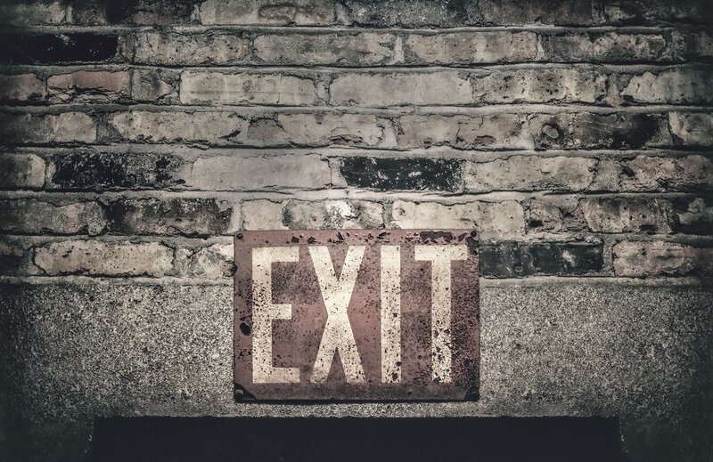 Rusty Exit Sign