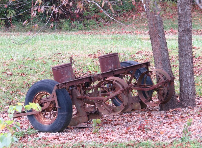 Rusty Farm Implement — Brown