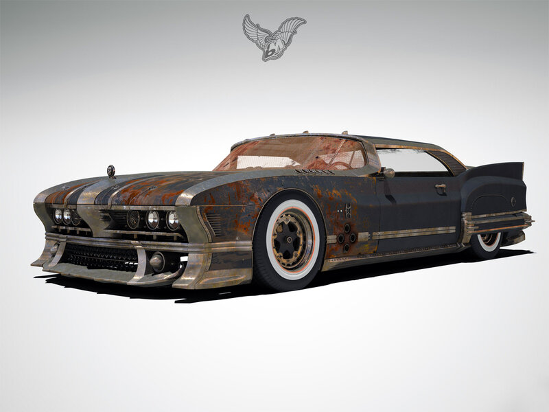 Rusty Futuristic Car