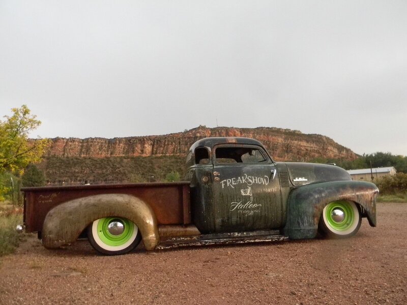 Rusty Green Pickup Truck — Dramatic