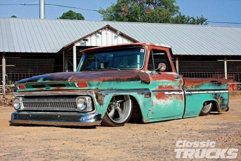Rusty Green Pickup Truck — Rural