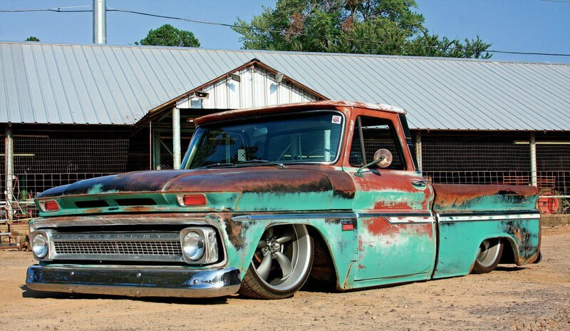 Rusty Green Pickup Truck — Teal