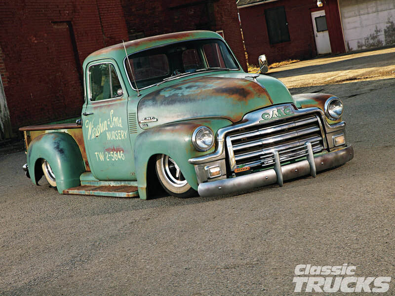 Rusty Green Pickup Truck