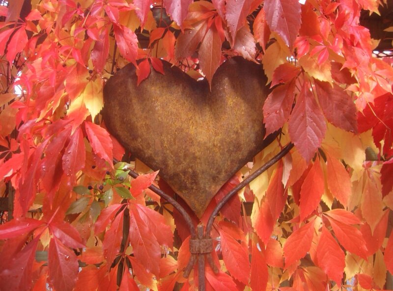 Rusty Heart Sculpture