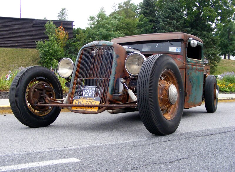 Rusty Hot Rod Car — Brown, Dusty