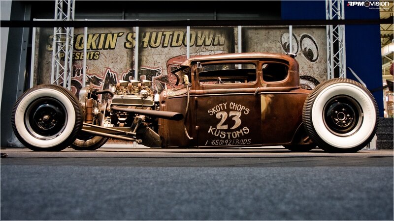 Rusty Hot Rod Car — Brown, Industrial, Photograph