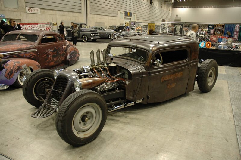 Rusty Hot Rod Car — Brown, Industrial
